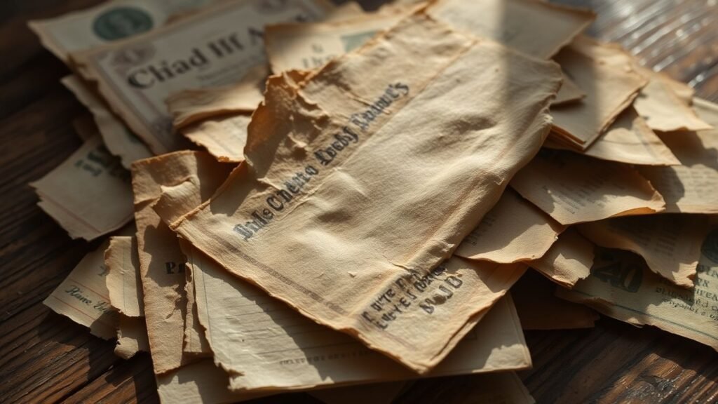 Old paper money collection in Chicago