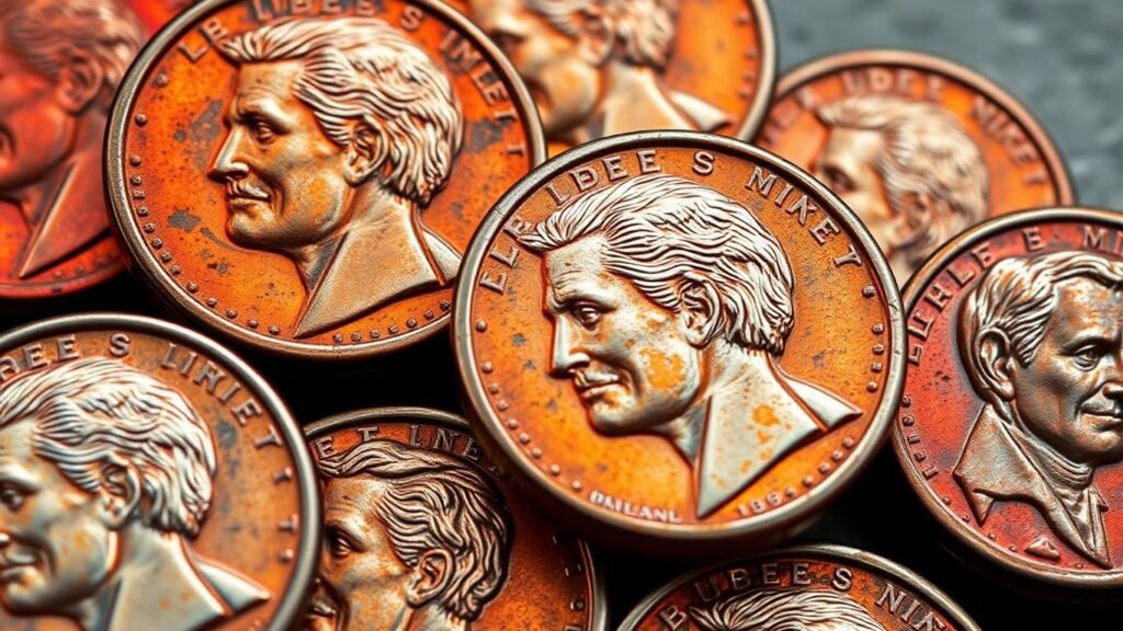 Rare hobo nickels with detailed carved portraits.