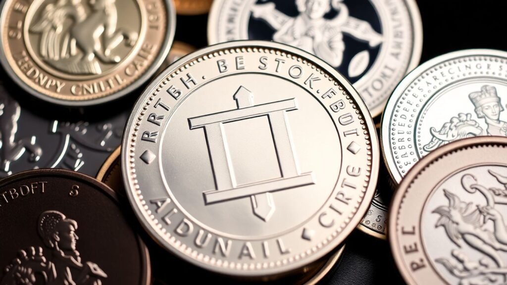 Modern commemorative coins and medals collection