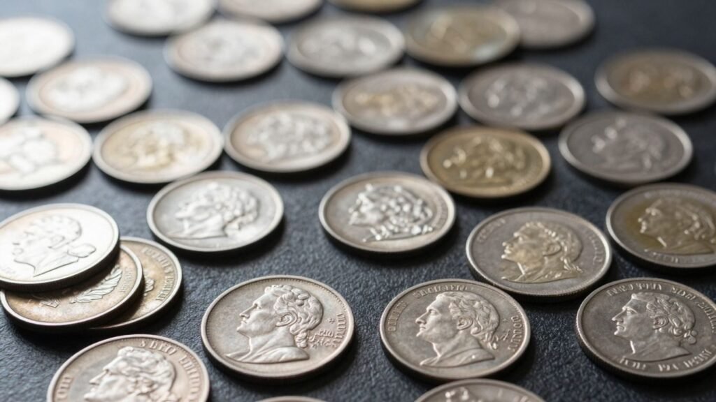 Collection of Chicago coins, silver dollars, mint sets.